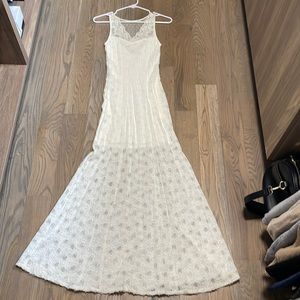 Cream comfy light weight wedding or rehearsal dress
